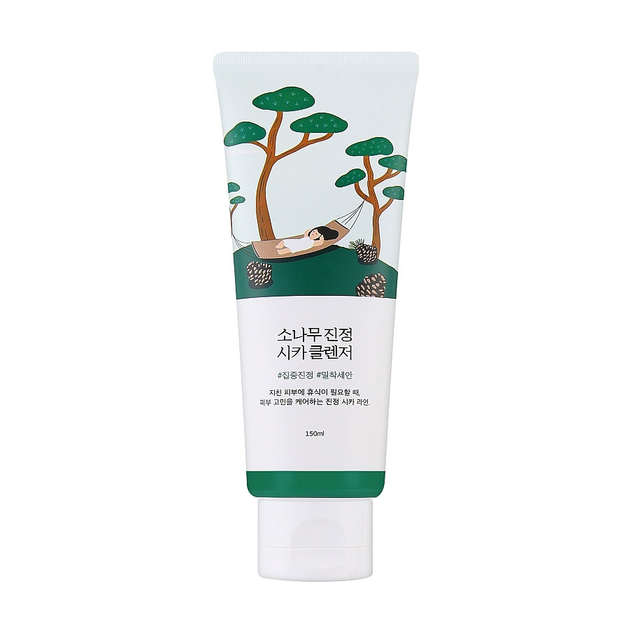Очищувальна пінка для обличчя Round Lab Pine Calming Cica Cleanser з екстрактами сосни та центели, 150 мл